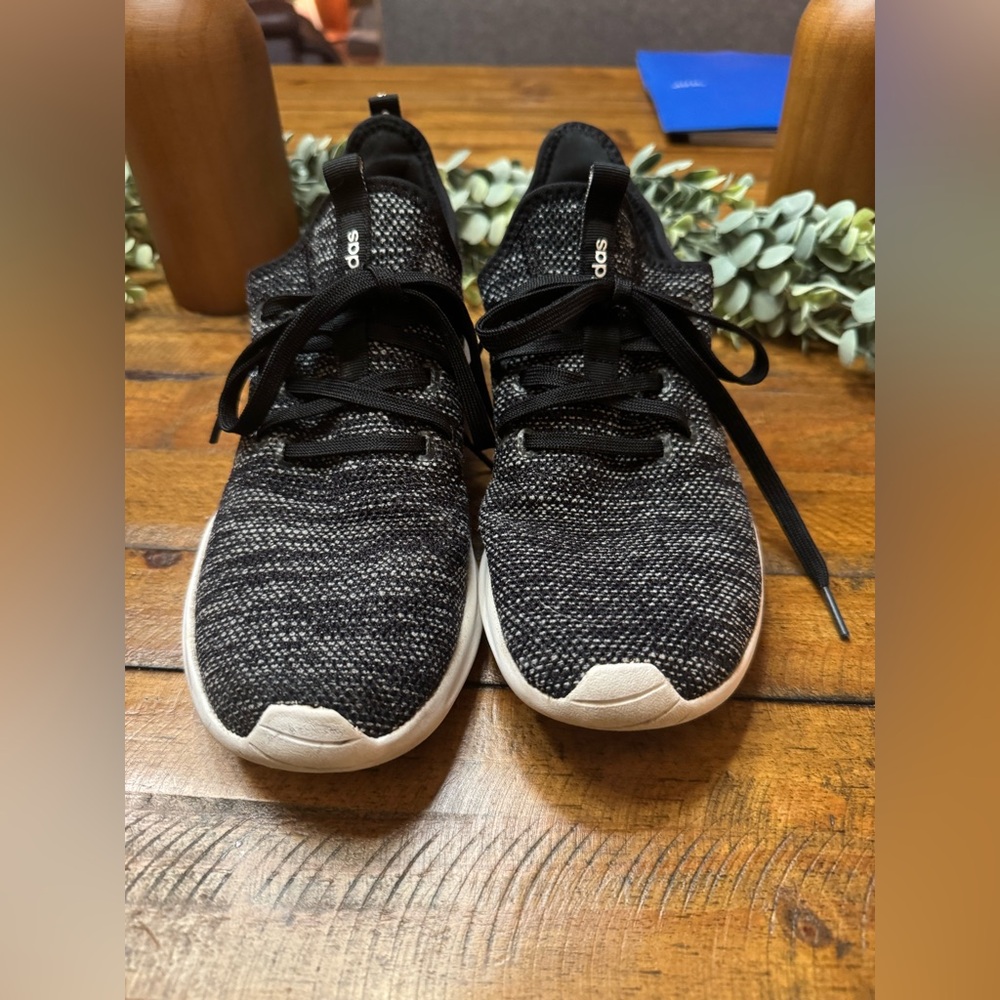 Adidas women’s Black and White Knit Sneakers